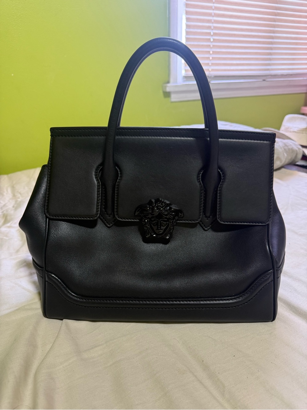 VERSACE Palazzo Empire Leather Bag Black